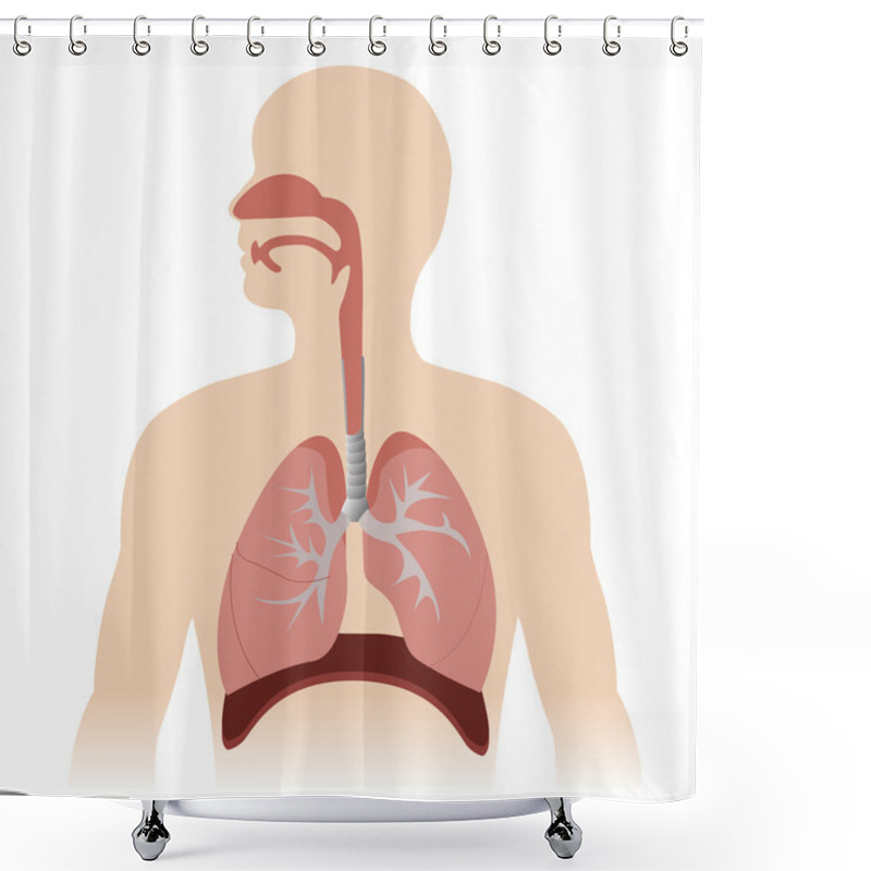 Personality  Respiratory System Shower Curtains