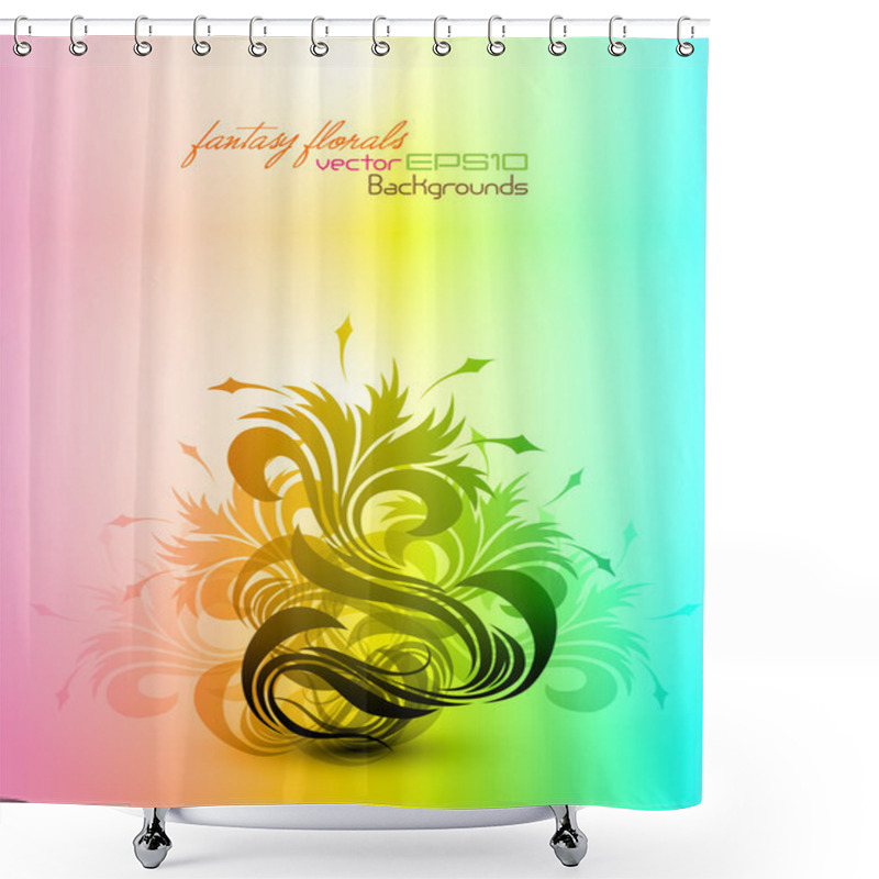 Personality  Fantasy Floral Composition Shower Curtains