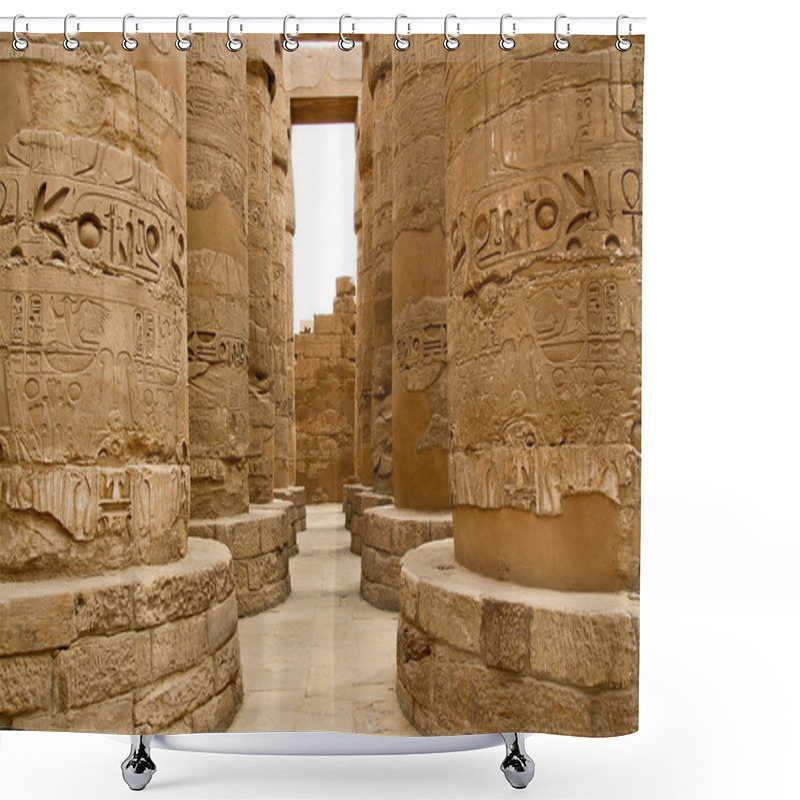 Personality  Ancient Ruins Of Karnak Temple In Egypt. Shower Curtains