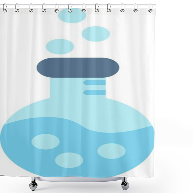 Personality  Chemical Flat Vector Icon Design Shower Curtains