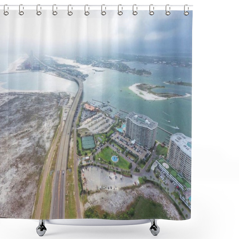 Personality  Aerial View Of Orange Beach, Alabama  Shower Curtains