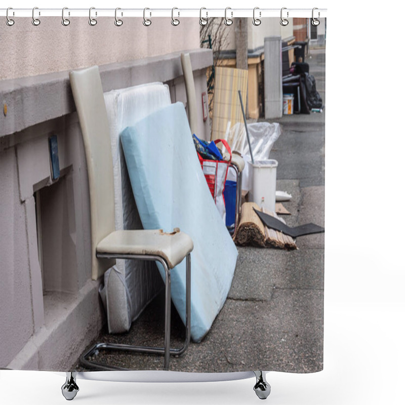 Personality  Renovation Of Bulky Waste On The Street Shower Curtains