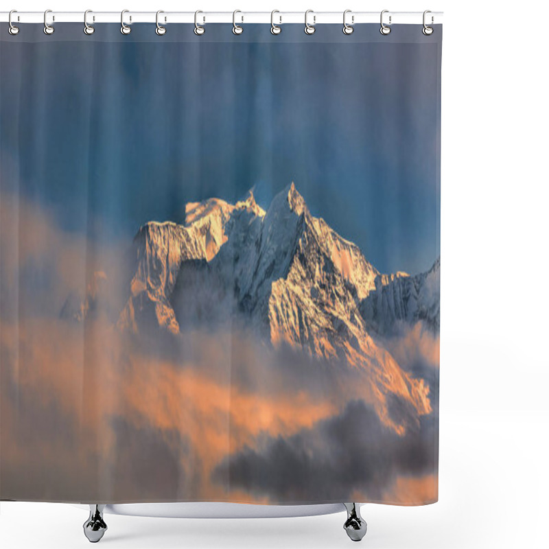 Personality  Mont Blanc Above The Clouds In Winter  Shower Curtains