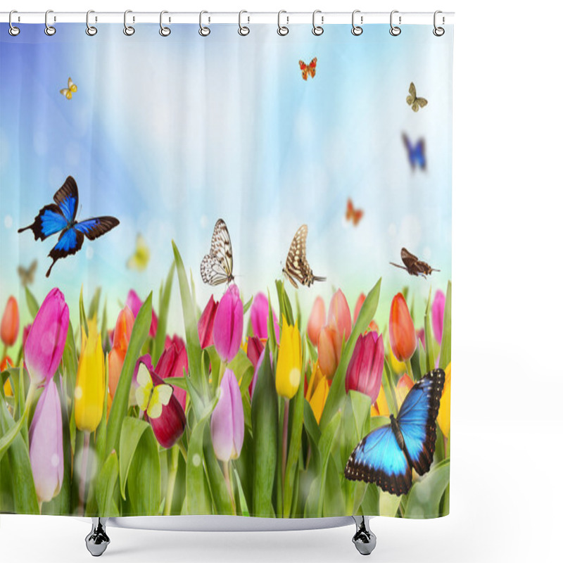 Personality  Spring Flowers Shower Curtains