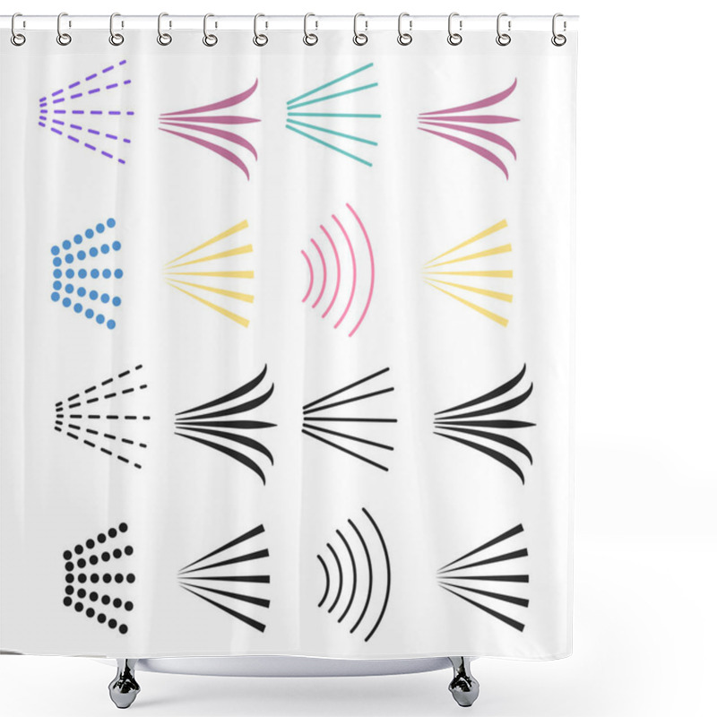 Personality  Aerosol Spray Vector. Icon Spray Water. Deodorant Spray Vector Shower Curtains