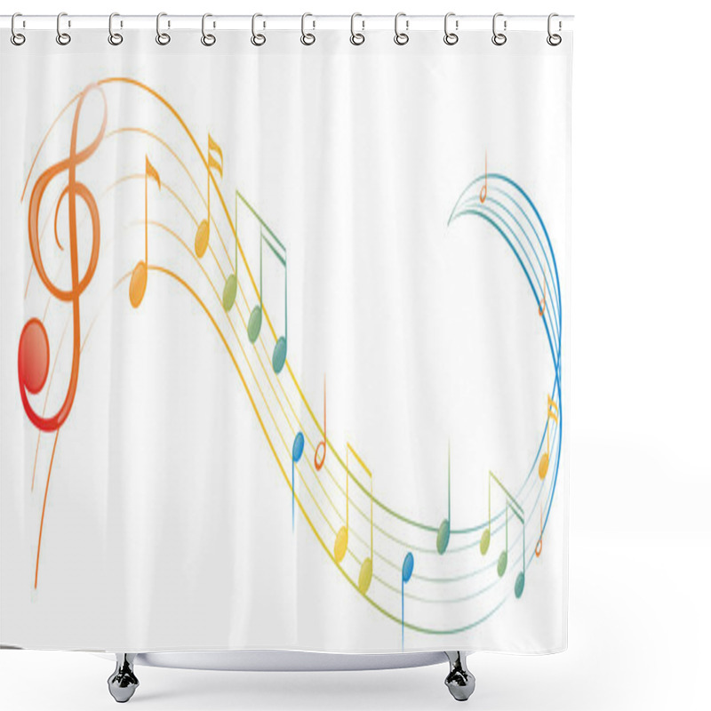 Personality  A Music Note Shower Curtains