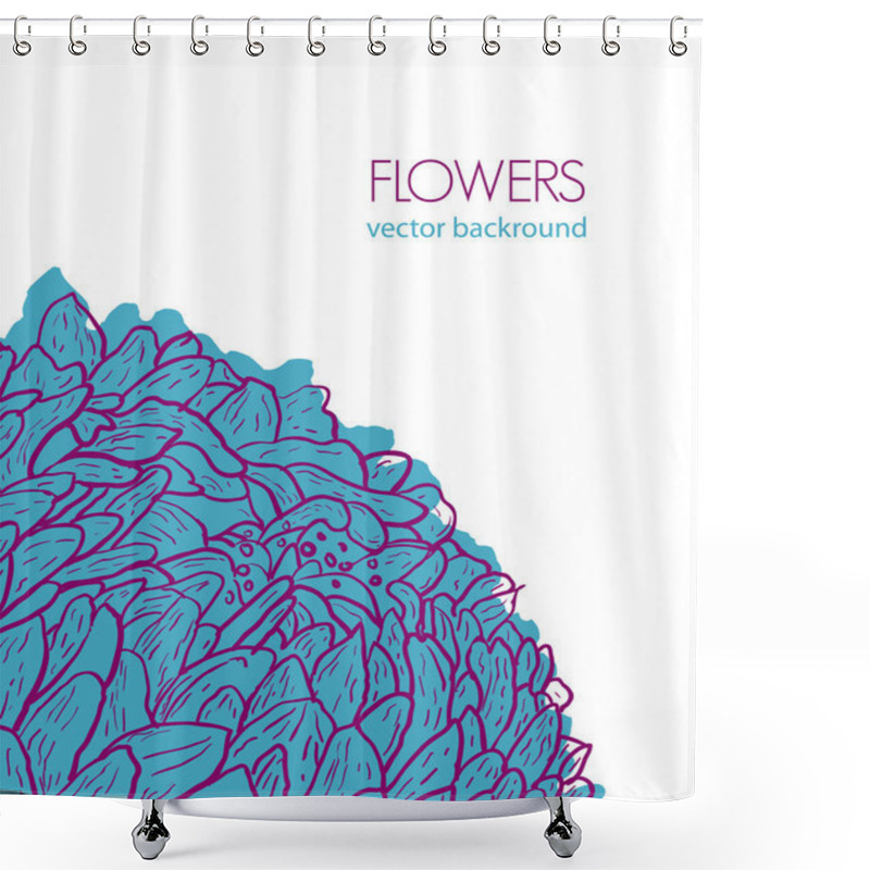 Personality  Blue Flower Shower Curtains