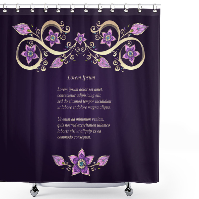 Personality  Decorative Floral Background With Flowers. Shower Curtains