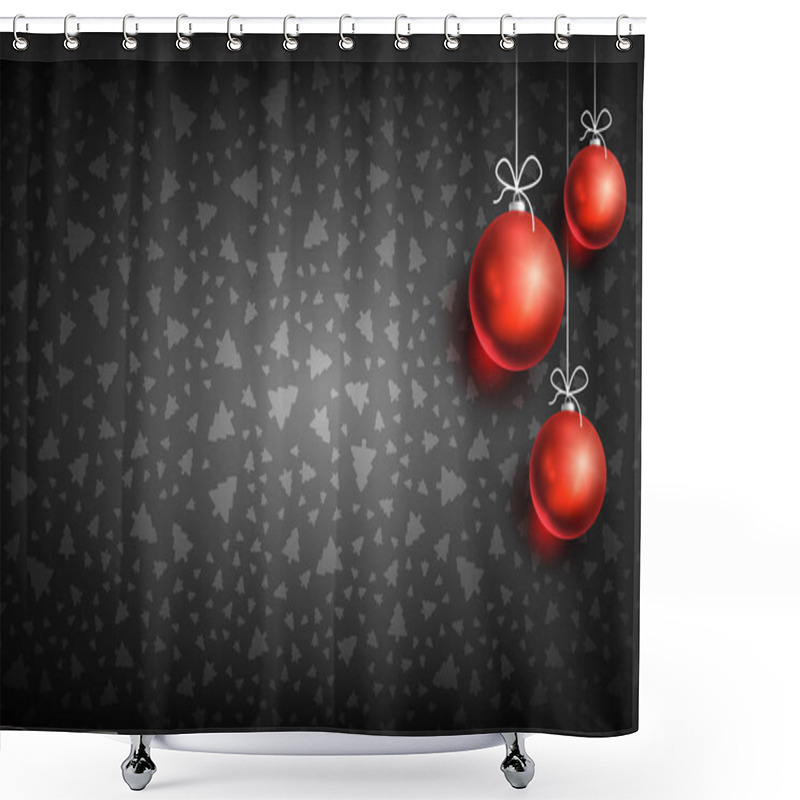 Personality  Christmas Ball Ornament Background-01 Shower Curtains