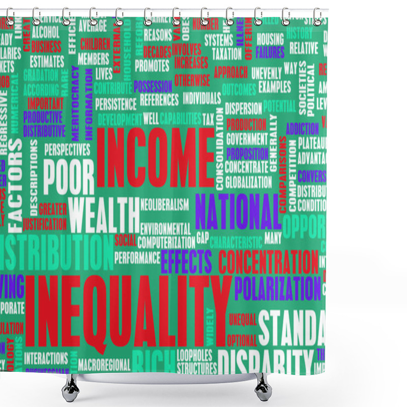 Personality  Income Inequality Shower Curtains