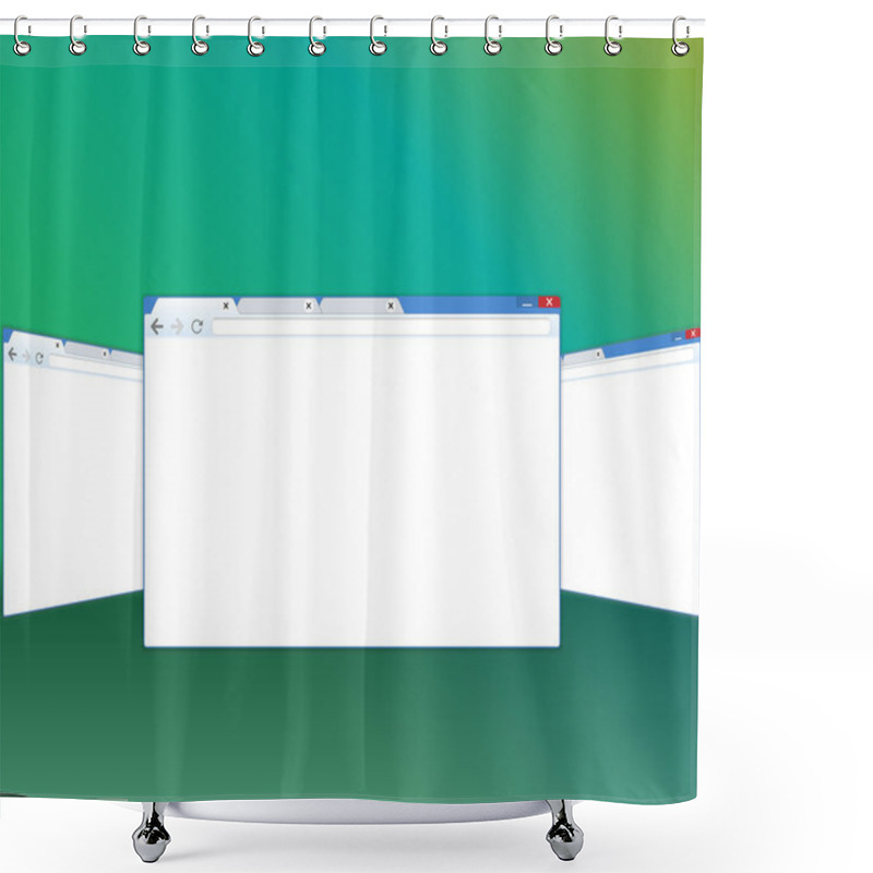 Personality  Blank Window Of Internet Browser Shower Curtains