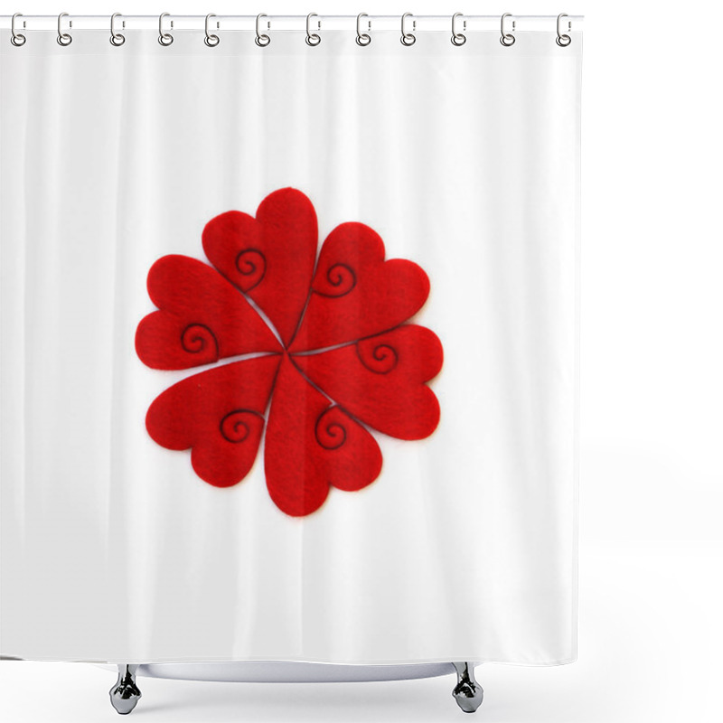 Personality  Red Flower From Hearts Shower Curtains