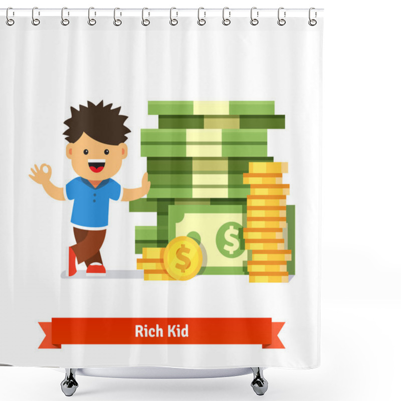 Personality  Children Savings And Finance Concept Shower Curtains