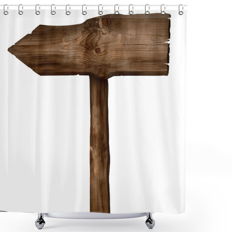 Personality  Wooden Arrow Sign Shower Curtains