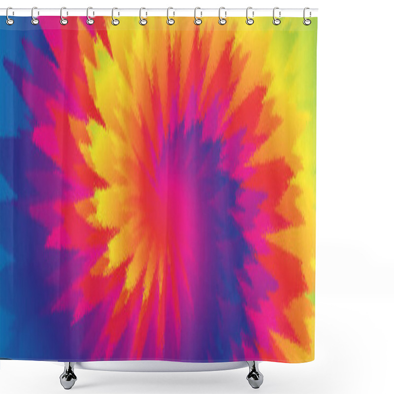 Personality  Abstract Pastel Swirl Background. Tie Dye Pattern. Vector Illustration. Shower Curtains