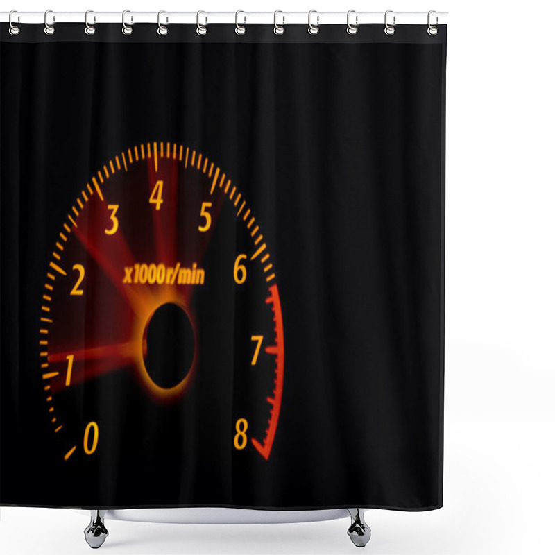 Personality  Tachometer Gauges Shower Curtains