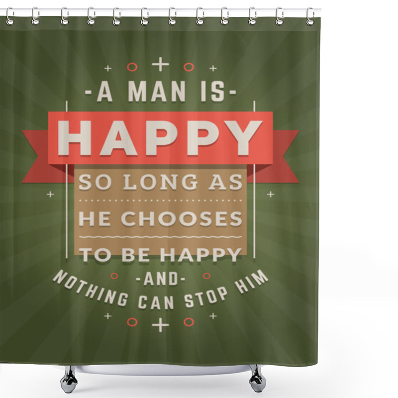 Personality  Inspirational And Motivational Quotes Typographic Poster Design In Flat Style. Vector Template For Print Design. Vector Quote, Quote Concept, Quote Background, Poster Template. Happiness Concept Shower Curtains