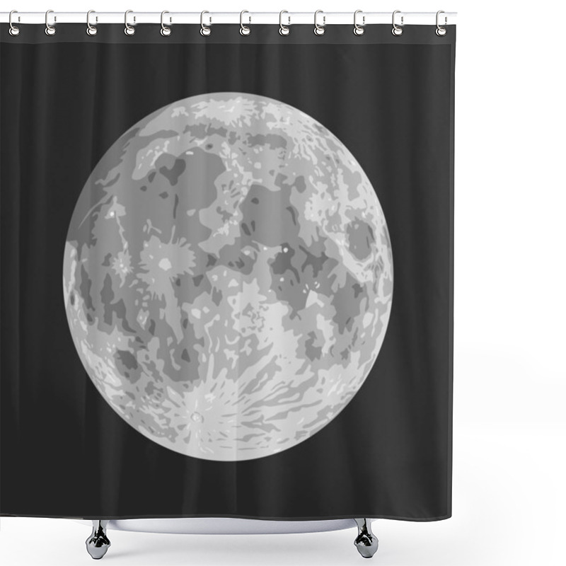 Personality  Moon Surface Shower Curtains