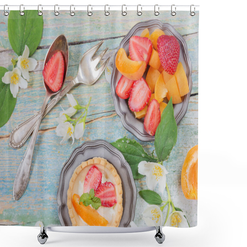 Personality  Dessert With Berries Shower Curtains