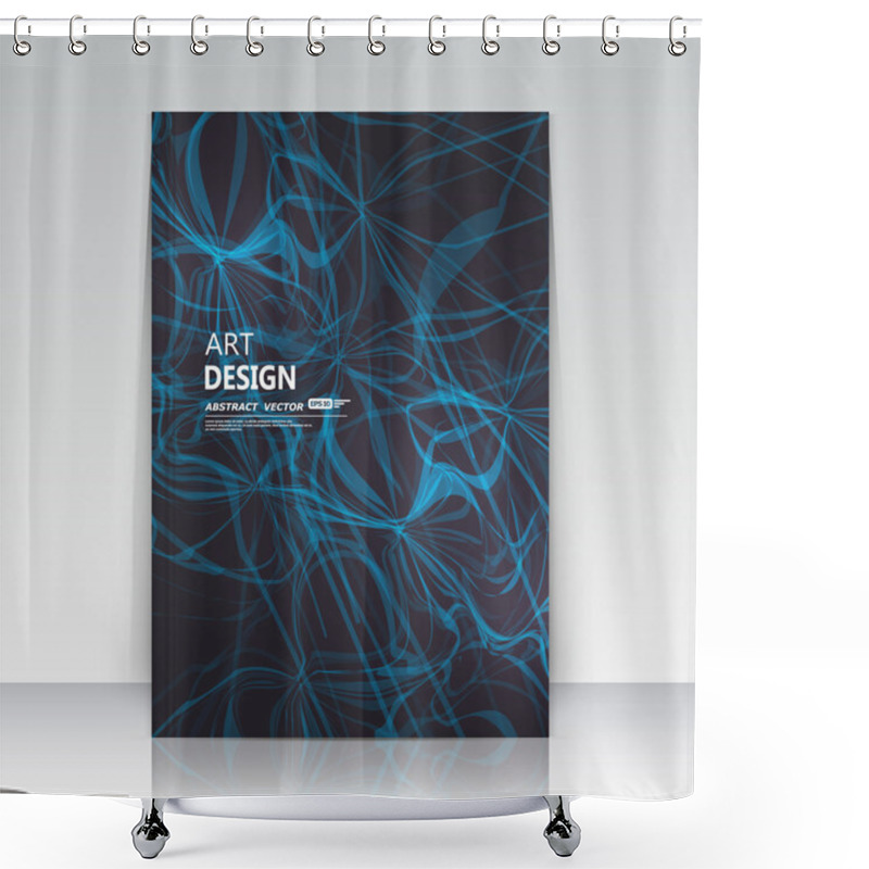 Personality  Abstract Composition. Patch Orange, Blue Line Font Texture. Bright Section Trademark Construction. Dark A4 Brochure Title Sheet. Creative Figure Logo Icon. Commercial Offer Banner Form. Ad Flyer Fiber Shower Curtains