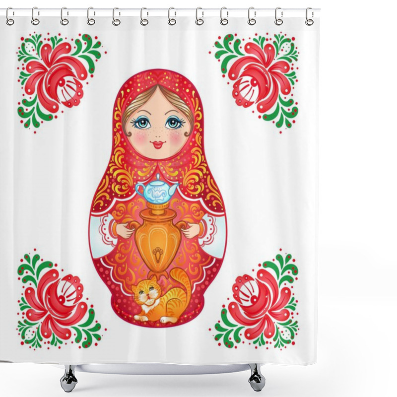 Personality  Matryoshka Traditional Russian Doll  Shower Curtains