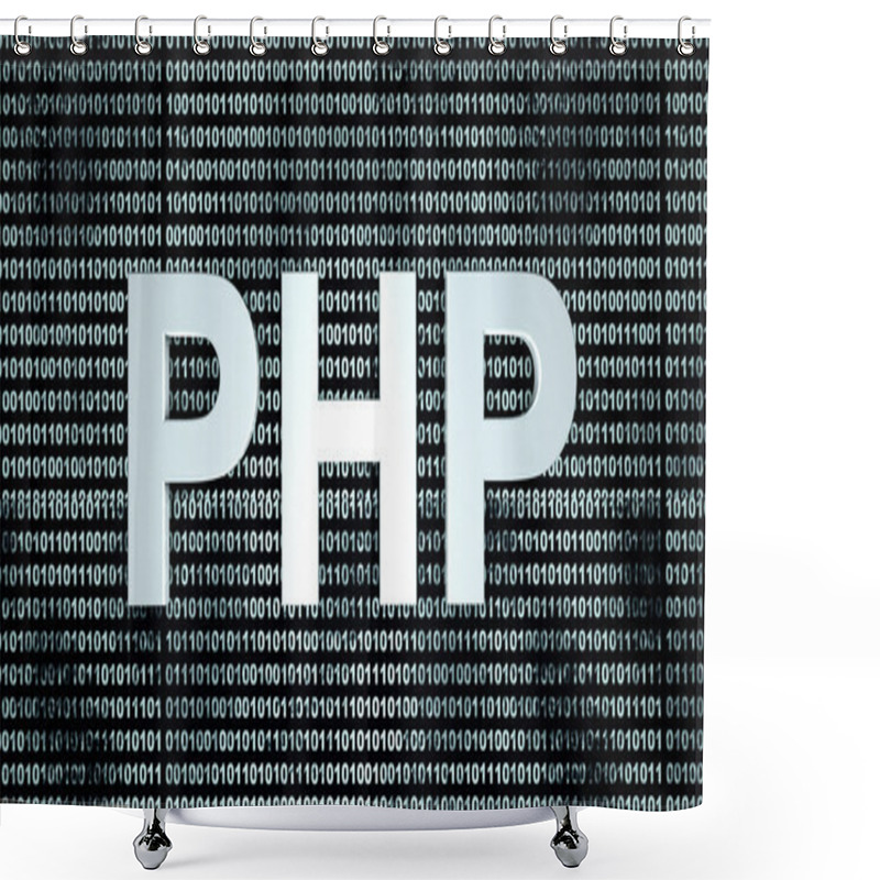 Personality  PHP Binary Code Background Shower Curtains