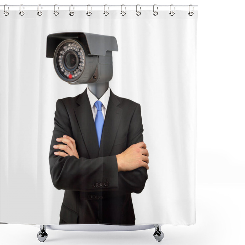 Personality  Businessman With Surveillance Shower Curtains