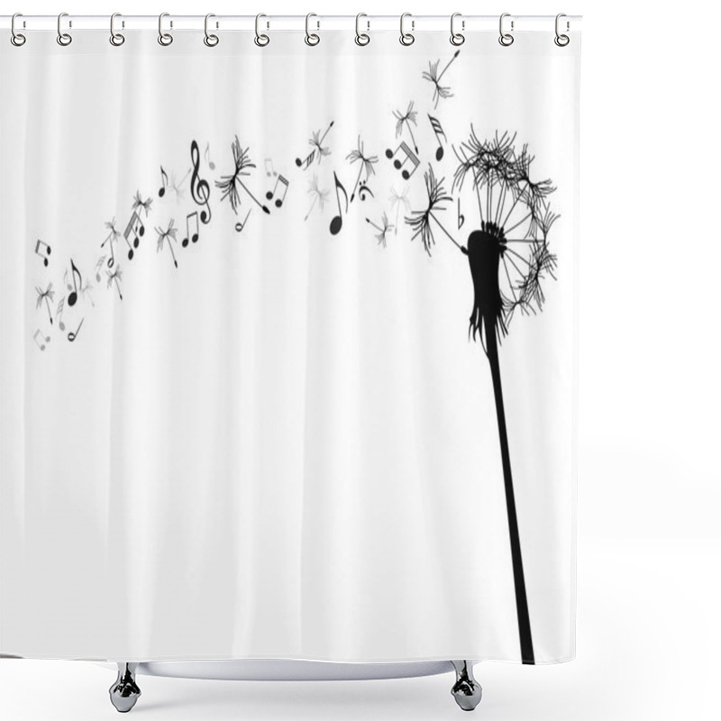 Personality  Vector Dandelion Shower Curtains