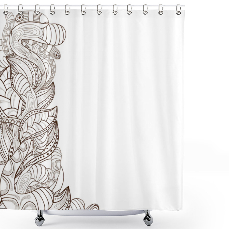 Personality  Doodle Floral Background Shower Curtains