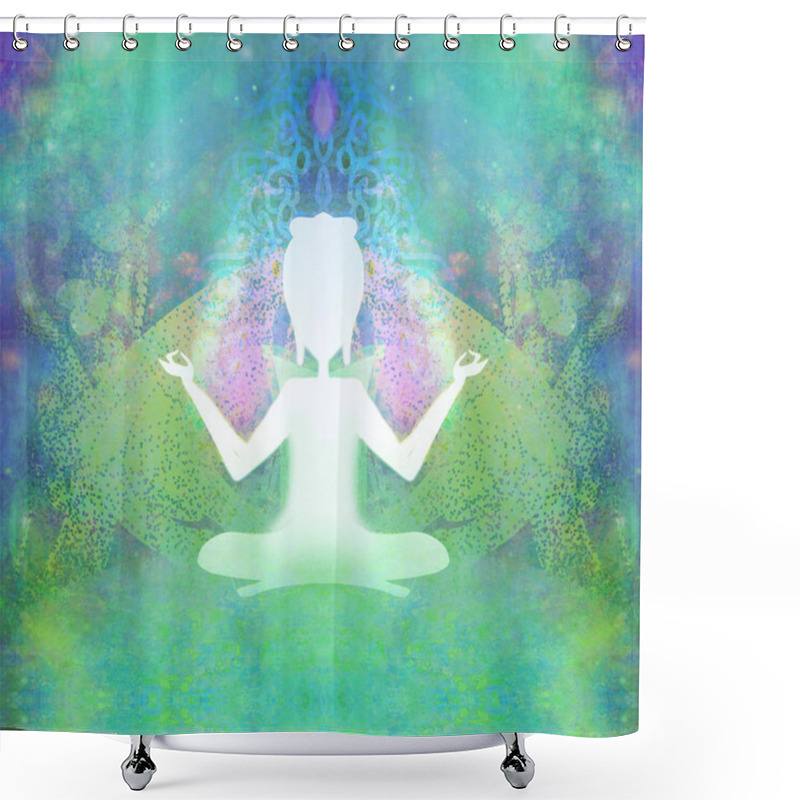 Personality  Yoga Woman And Spirituality Shower Curtains