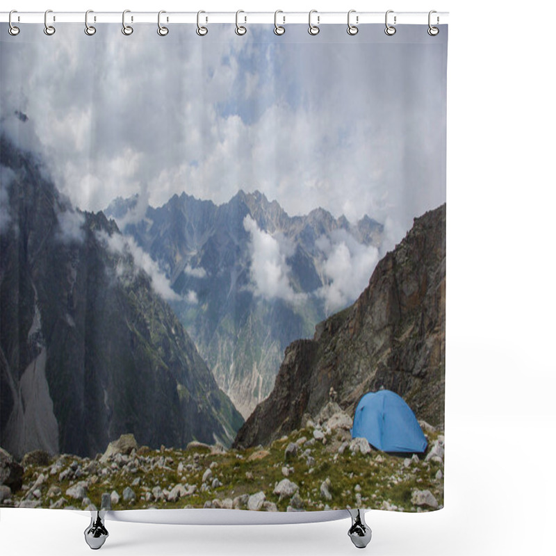 Personality  Camping  In Mountains Shower Curtains