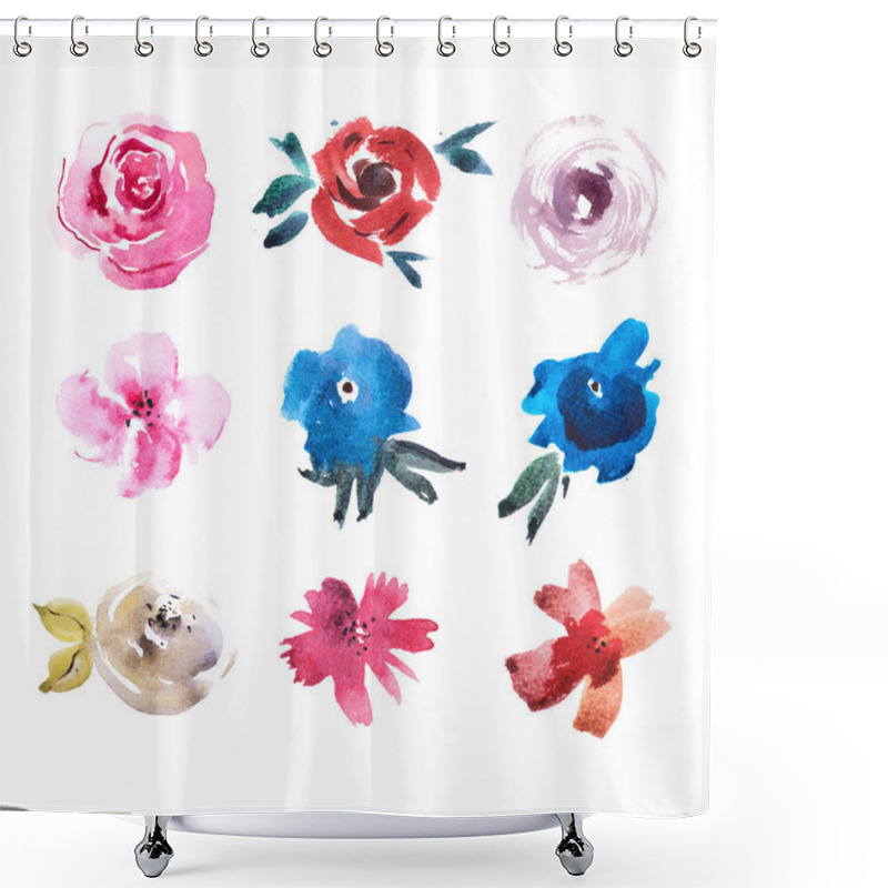 Personality  Summer Meadow Fresh Flowers Shower Curtains