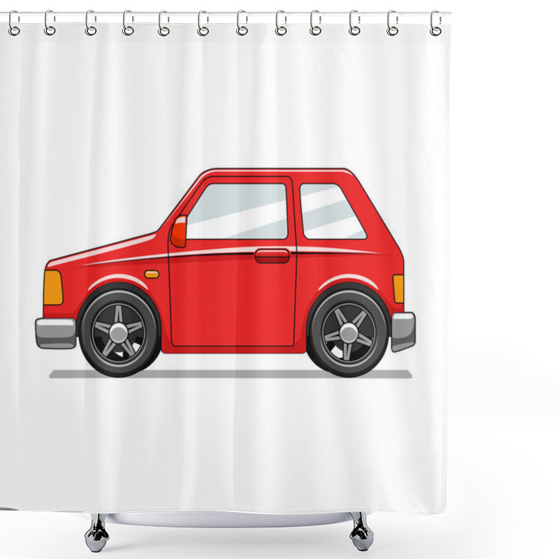 Personality  Red Toy Car Vector Illustration Shower Curtains