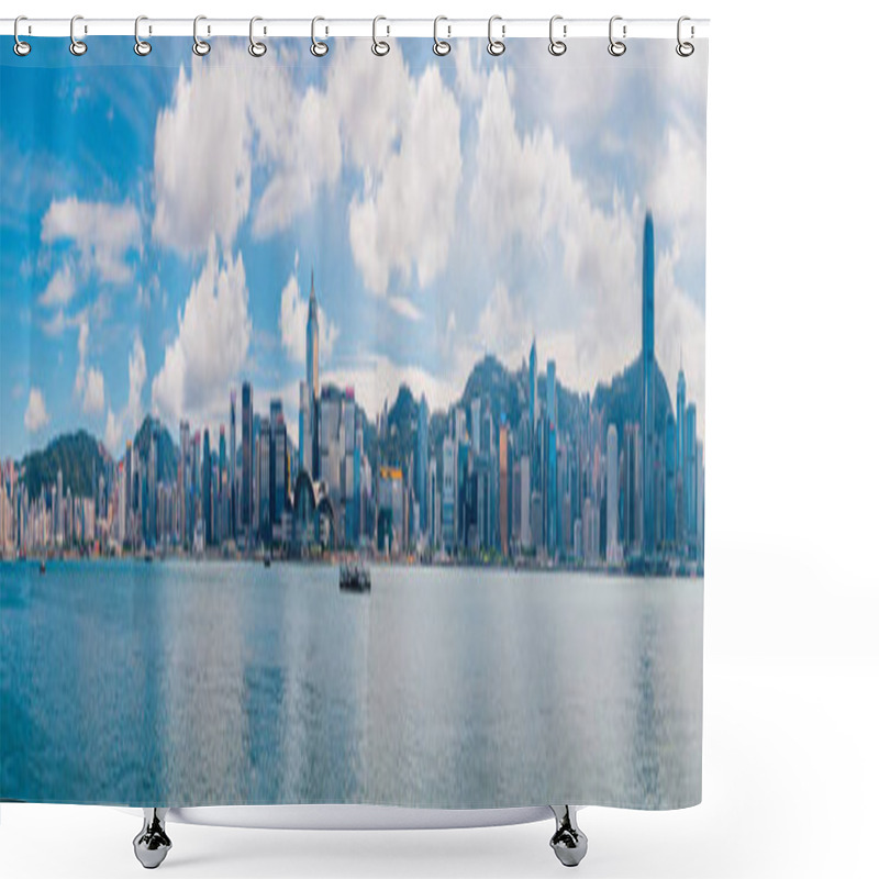 Personality  September 10, 2017. Hong Kong. Beautiful View Of The Hong Kong City Panoramic View, City Landscape. Shower Curtains