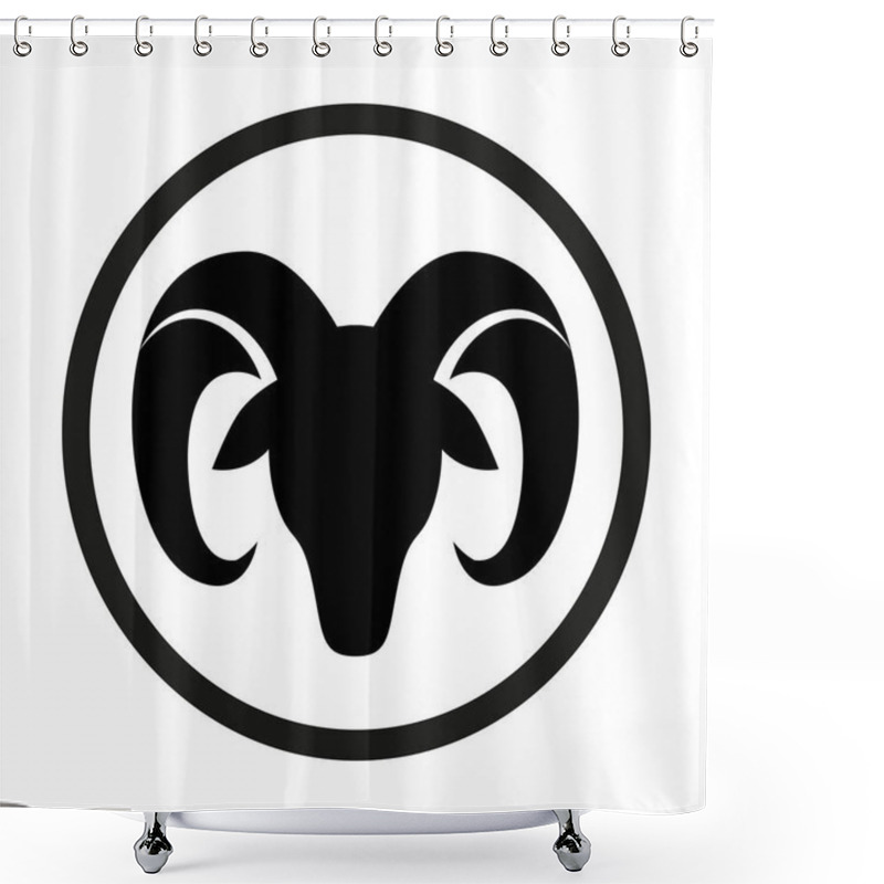 Personality  Sign Of The Zodiac Aries Isolated Shower Curtains