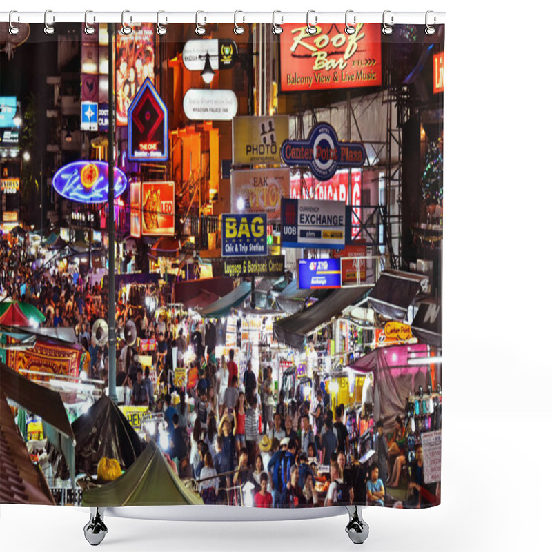 Personality   Yaowarat Road, The Main Street Of Chinatown In Bangkok Thailand Shower Curtains