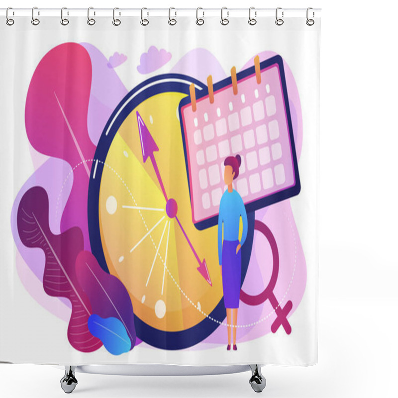 Personality  Menopause Concept Vector Illustration. Shower Curtains