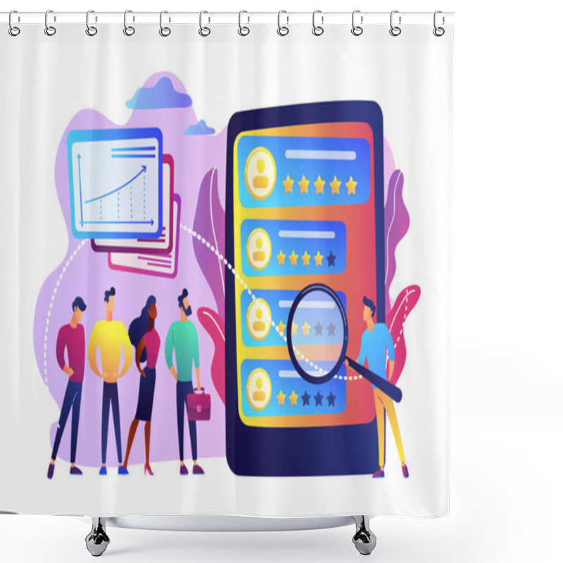 Personality  Performance Rating Concept Vector Illustration. Shower Curtains