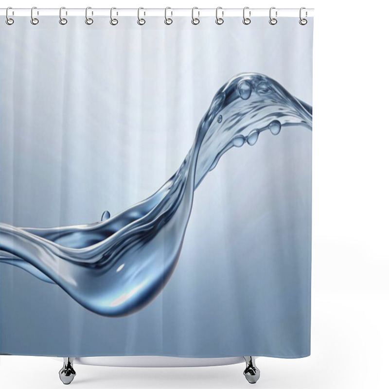 Personality  Close-Up Rippling Water Movement Graphic For Spa And Wellness Backgrounds In High-Resolution Shower Curtains