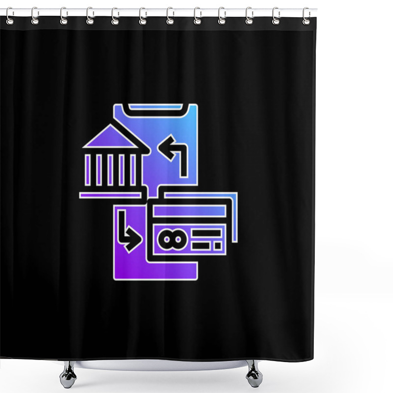 Personality  Bank Online Blue Gradient Vector Icon Shower Curtains