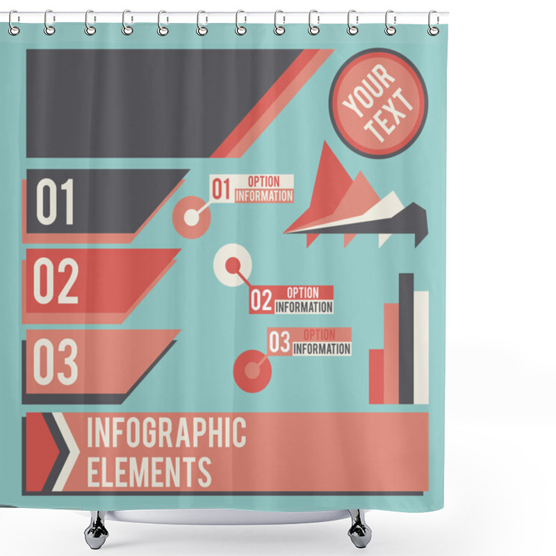 Personality  Business Infographic Elements Vector Illustration Shower Curtains