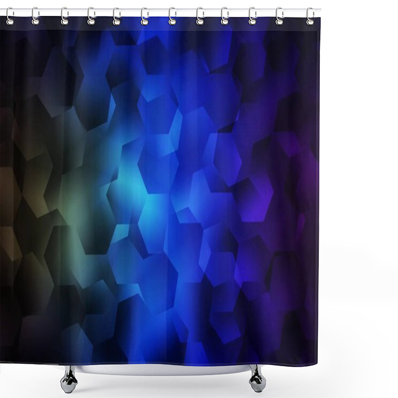 Personality  Dark Blue, Green Vector Gradient Triangles Texture. Geometric Illustration In Origami Style With Gradient.  Best Triangular Design For Your Business. Shower Curtains