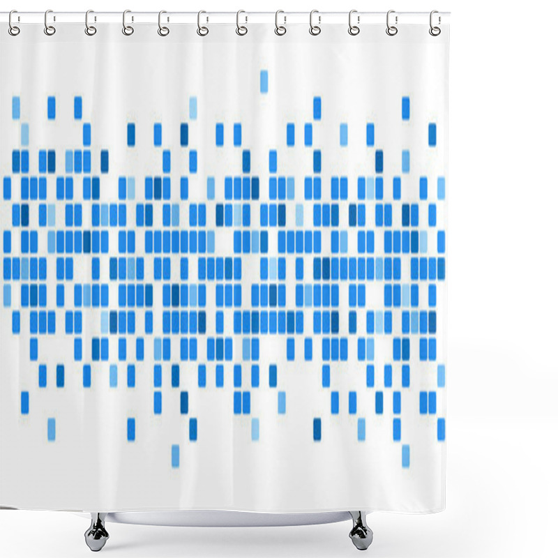 Personality  Abstract Background With Scattered Mosaic Pieces Shower Curtains