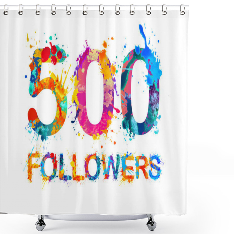 Personality  500 (five Thousand) Followers. Shower Curtains