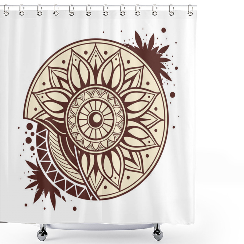 Personality  How Mandalas Reflect Nature And The Cosmos, Background With A Circle Shower Curtains