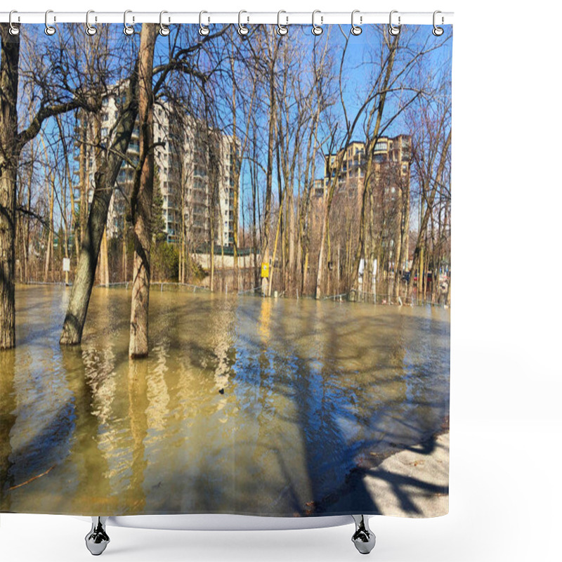 Personality  Suburbans Flood - Montreal - Canada Shower Curtains