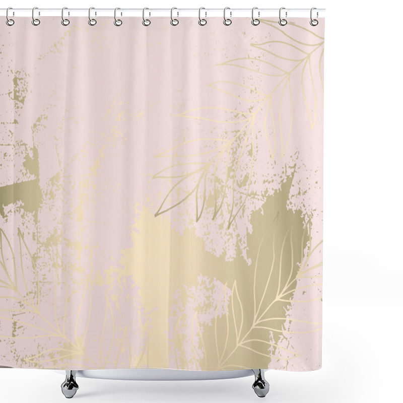 Personality  Tropical Worn Floral Pastel Pink Blush Gold Pattern Shower Curtains