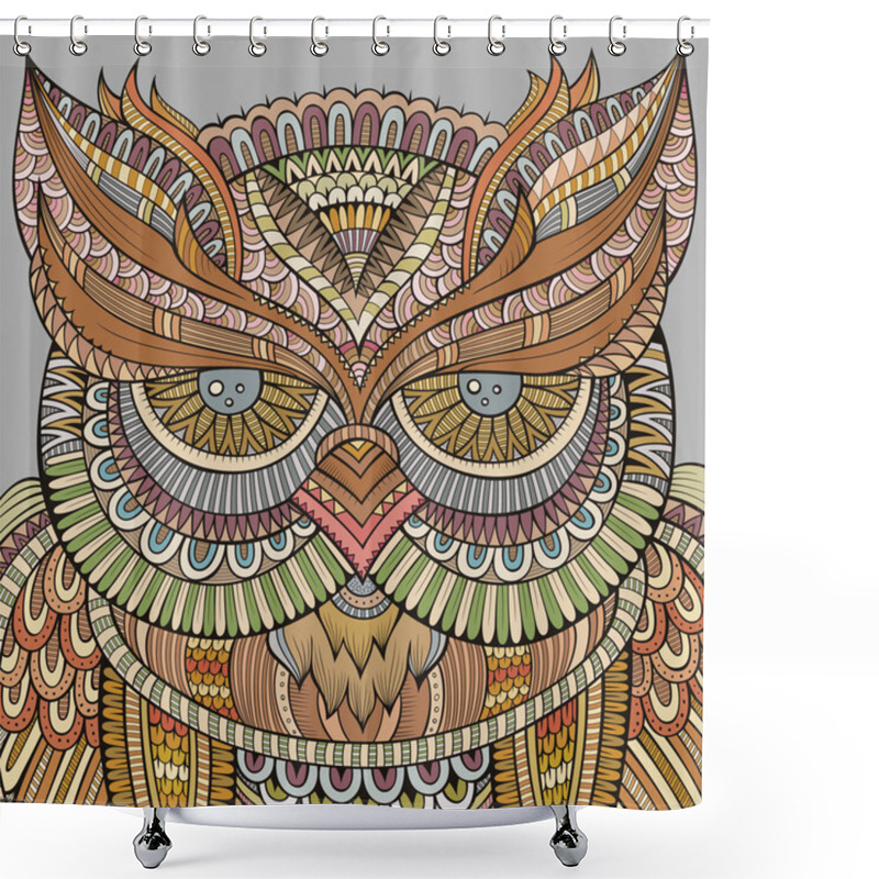 Personality  Decorative Ornamental Owl Background Shower Curtains