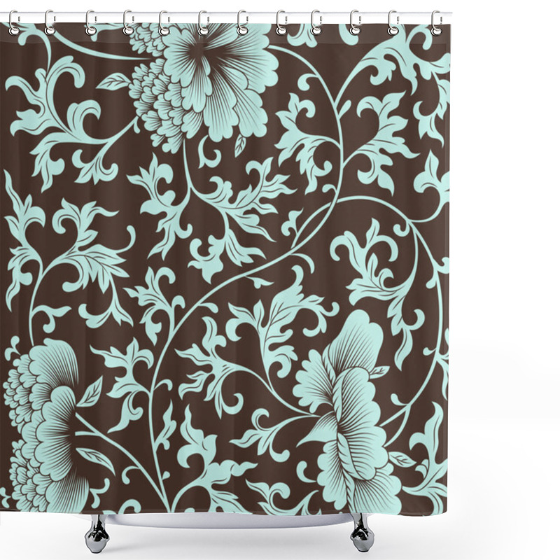 Personality  Flower Background In Chinese Style Shower Curtains