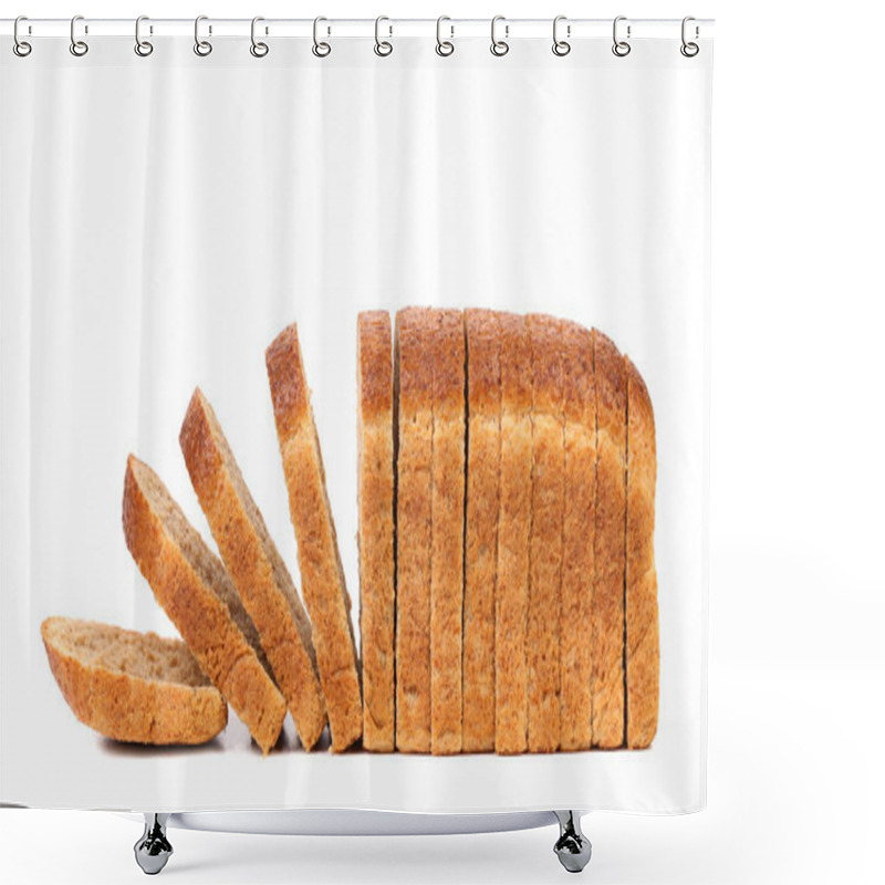 Personality  Sliced Bread Isolated On White Shower Curtains